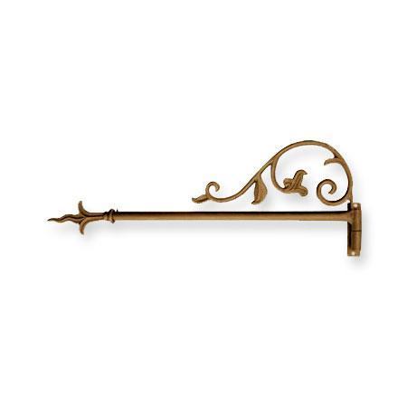Iron Art by Orion Swing Arm 3/4 Inch Round Finish B (Antique White) (Right)