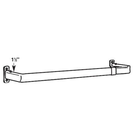 Graber Single Lockseam Curtain Rods 1 1/2 inch Projection - White