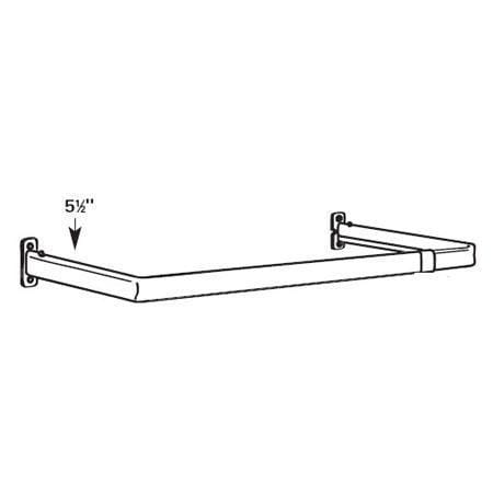 Graber Single Lockseam Curtain Rods 5 1/2 inch Projection - White