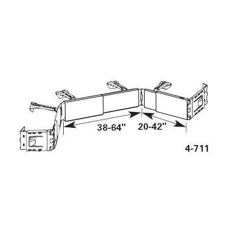 Graber 2 1/2 Inch Bay Window Rod - 4 - 6 in projection, flexible hinge