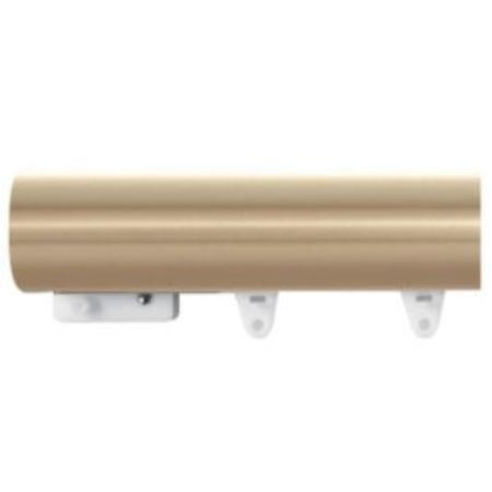 Kirsch 2 Inch Designer Metals Decorative Traverse Rod with Plain Slides (Caramel Bronze)