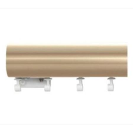 Kirsch 2 Inch Designer Metals Decorative Traverse Rod with Ripplefold (Satin Nickel) (4 1/2 Inch) (100 Percent)