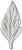ONA Drapery 3/4 - 1 inch Wrought Iron Tail Feather Finial