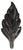 ONA Drapery 3/4 - 1 inch Wrought Iron Crystal Half Ball Finial Black