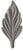 ONA Drapery 3/4 - 1 inch Wrought Iron Tail Feather Finial