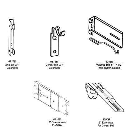 Kirsch Continental II Brackets and Supports