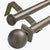 Cassidy West 1 1/2 Inch Wrought Iron Double Curtain Rod Sets