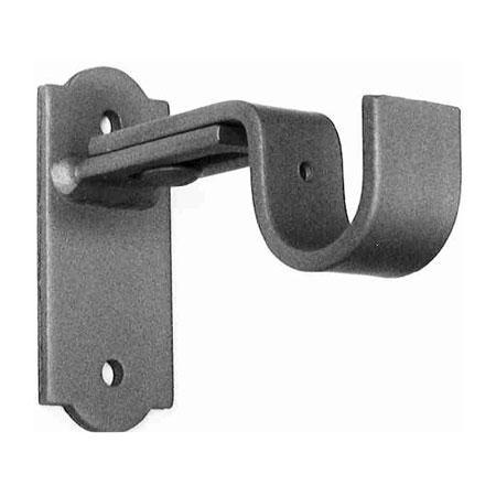 ONA Drapery Adjustable Vertical Deco Base Wrought Iron Curtain Rod Bracket
