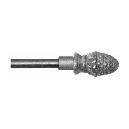 ONA Drapery 1/2 inch Wrought Iron Baby Pineapple Finial