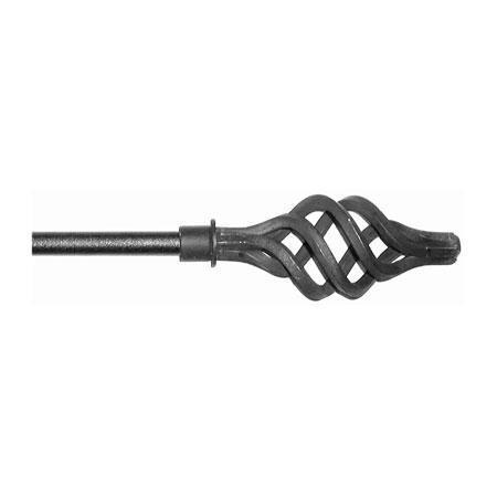 ONA Drapery 1/2 inch Wrought Iron Basket Finial