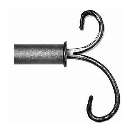 ONA Drapery 3/4 - 1 inch Wrought Iron Fancy Scroll Finial