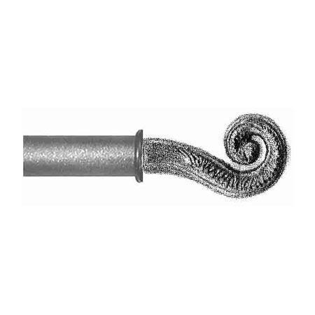 ONA Drapery 3/4 - 1 inch Wrought Iron Fern Finial