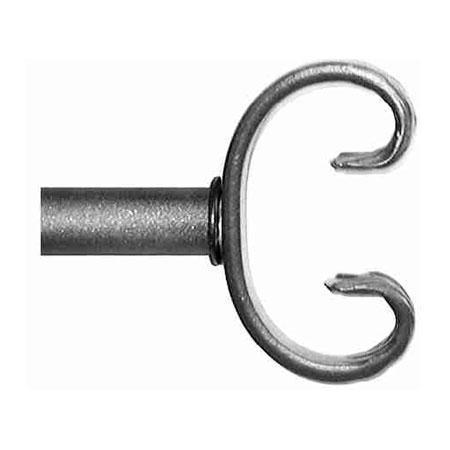 ONA Drapery 3/4 - 1 inch Wrought Iron Scroll Finial