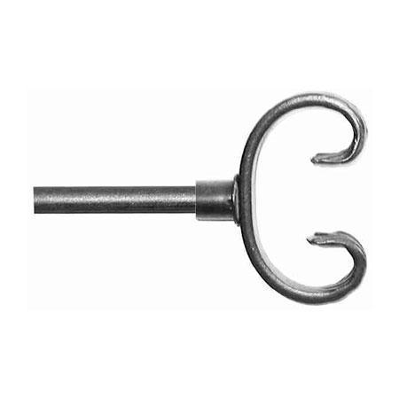 ONA Drapery 1/2 inch Wrought Iron Scroll Finial