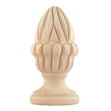 Vesta Highland Timber Finial FLUVIA 2 1/4D 4 3/4 Inch Length