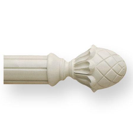 Finial Company Fluted Wood Pole (Tudor with Rose)