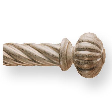 Finial Company Twist Wood Pole (Oxblood Gold)