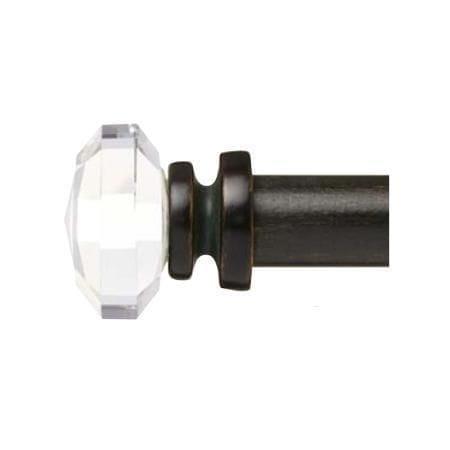 Paris Texas Hardware 1 3/8 inch Portfolio Rose - Crystal Finial