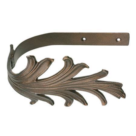 Cassidy West 1 Inch Wrought Iron Acanthus Leaf Tiebacks