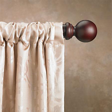 Cassidy West 1 3/8 Inch Inside Mount Wood Curtain Rod Set - Cassidy West