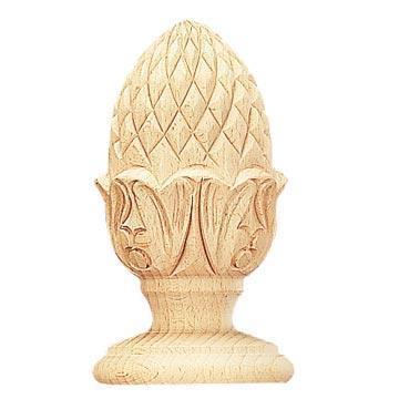 Vesta Highland Timber Finial YSABENA 2 3/4 Inch Diameter 5 1/2L