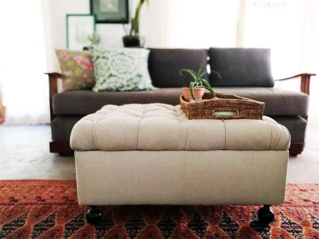 Make your own Deep Buttoned Ottoman in 12 easy steps