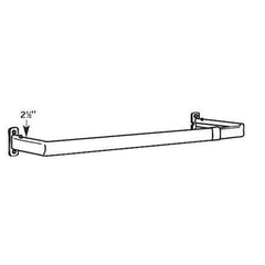 Graber Single Lockseam Curtain Rods 2 1/2 inch Projection - White