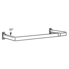 Graber Single Lockseam Curtain Rods 3 1/2 inch Projection - White