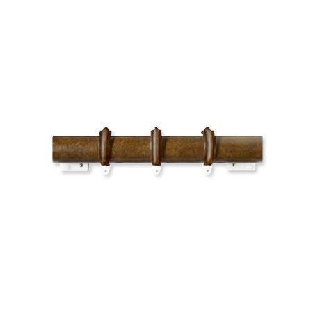 Kirsch Estate Ultra Wood Trends Traverse with Ring Slides (Dark Walnut)