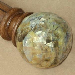 Robert Allen Polynesian Abalone Finial - Pair