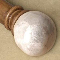 Robert Allen Polynesian Capiz Shell Finial - Pair