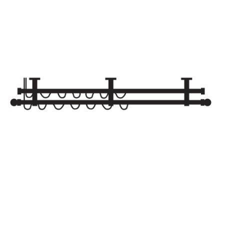 Paris Texas Hardware Quick Ship 1 Inch Double One-Way Draw Traverse Rod