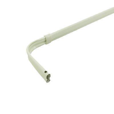 Graber Single Lockseam Curtain Rods 5 1/2 Inch Projection - White