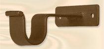 Iron Art By Orion 1028 Amelie Bracket with Horizontal Plate for 1 1/4 Inch Round Rods