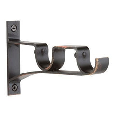 Paris Texas Hardware Quick Ship 1 Inch Laurence 6 Inch Return Double Bracket