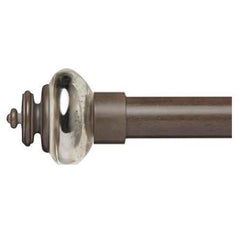 Paris Texas Hardware Quick Ship 1 Inch Transitional Metal Nora Mercury Glass Finial With 1 Inch Cuff