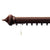 Paris Texas Hardware Easy Pull Single Track with Wood Pole, Center Draw - No Rings