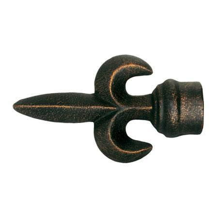 House Parts Small Fleur De Lis Finial For 1" Wrought Iron Poles