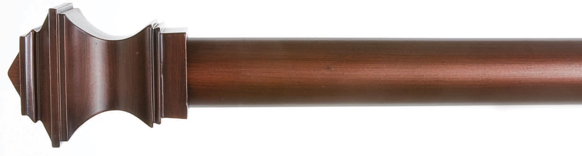 14' Fluted Wood Curtain Drapery Rod~2 1/4 Rod Diameter