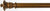 LJB 1 3/8 Inch Wood Poles Specialty Colors (Walnut Brass)