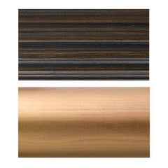 Paris Texas Hardware 2 ¼ Inch Portfolio Wood Pole (Fluted) (Java)