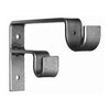 ONA Drapery Double Staggered Standard Wrought Iron Curtain Rod Bracket