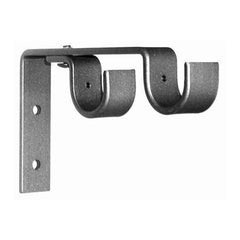 ONA Drapery Double Standard Wrought Iron Curtain Rod Bracket