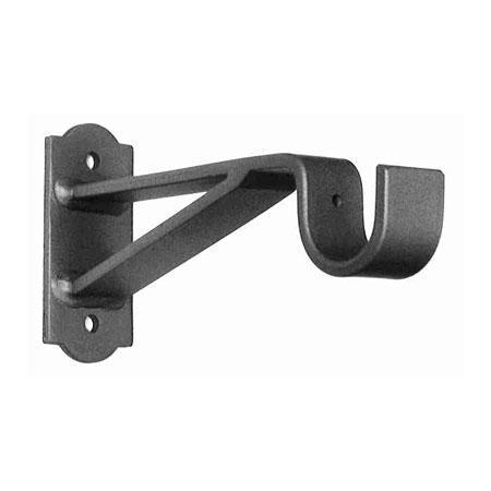 ONA Drapery Custom Brace Deco Vertical Base Wrought Iron Curtain Rod Bracket