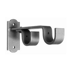 ONA Drapery Double Vertical Deco Base Wrought Iron Curtain Rod Bracket