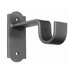 ONA Drapery Vertical Deco Base Wrought Iron Curtain Rod Bracket