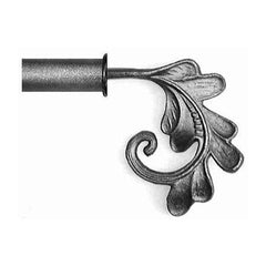 ONA Drapery 3/4 - 1 inch Wrought Iron Adela Finial