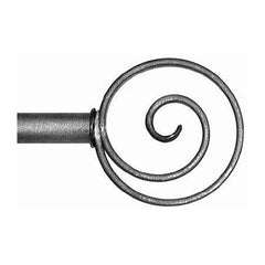 ONA Drapery 3/4 - 1 inch Wrought Iron Andromeda Finial