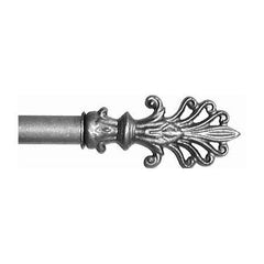 ONA Drapery 3/4 - 1 inch Wrought Iron Aurora Finial