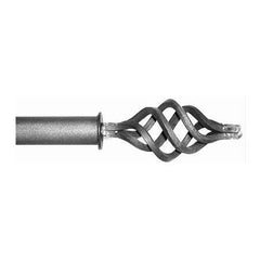 ONA Drapery 3/4 - 1 inch Wrought Iron Basket Finial